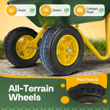 VIVOHOMEKidsWheelbarrowChildrenGardencartwithToddlerGardeningToolSetChildWheelBarrelOutdoorIndoo_7450_5 - USA Mega Market