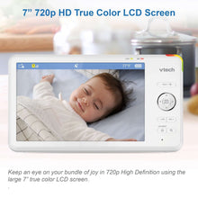 VTech 7" High Definition Remote Access 1080p Pan & Tilt Baby Video Monitor, RM7866HD, White