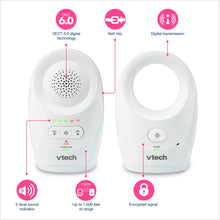 VTech DM1111, Enhanced Range Digital Audio Baby Monitor, 1 Parent Unit, White