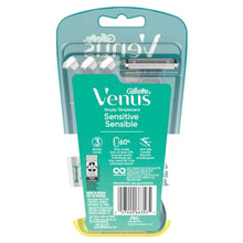 Venus Simply 3 Sensitive Women's 3 Blade Disposable Razor, 4 count, Blue