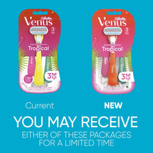 Venus Tropical Women's 3 Blade Disposable Razor, 3 count, Multi-Color