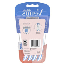 Venus for Pubic Hair & Skin Women's Disposable Razor, 4ct, Multi-Color