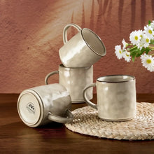 Vesteel Coffee Mug Set of 4, Ceramic Coffee Cups with Handles, 14oz Stoneware Mugs Set for Coffee Tea Milk, Wave Design Mug Gifts for Home Office Restaurant - USA MEGA SHOP