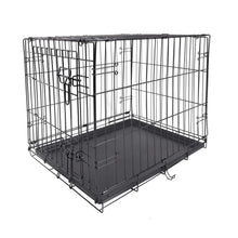 Vibrant-Life-Wire-Dog-Crate-Single-Door-Divider-and-Leak-Proof-Tray-Metal-Foldable-Durable-Black_9028_10 - USA Mega Market