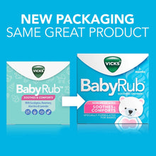 Vicks BabyRub, Non-Medicated Baby Chest Rub Ointment with Soothing Eucalyptus, Lavender 1.76 oz