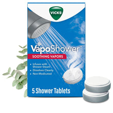 Vicks Vapo Shower Tablets, Menthol Scent Soothing Non-Medicated Shower Steamers, 5 Count