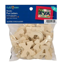Hello Hobby Fun Font Wood Letters, 36 Piece, 1¾