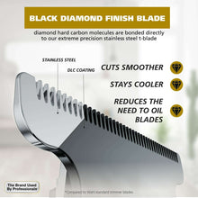 Wahl Commando Cordless Rechargeable Manscaper Wet/Dry Trimmer - Body Groomer for Men, Black 3024497