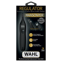 Wahl Manscaper Regulator, Rechargeable Ear, Nose, Brow Double Sided Men's Detail Trimmer, 9865-4701
