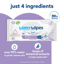 WaterWipes Sensitive Soothing, 99% Water with Botanical Extract, Unscented Baby Wipes, 240 Wipes