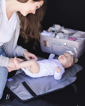 Waterproof Mummy Changing Pad, Foldable Diaper Bag, Portable Travel Changing Mat (Black)