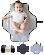 Cambiador tipo momia impermeable, bolsa de pañales plegable, cambiador de viaje portátil (negro) 