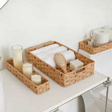 Juego de 3 cestas de almacenamiento de ratán sintético We Think Storage con asa