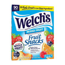 Bocadillo de frutas mixtas Welch's, 0.8 oz, paquete de 90.
