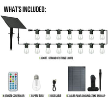 Westinghouse 36' Solar Powered LED Color Changing String Light Set, 15 Bulbs with Remote Control