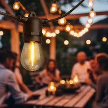 Westinghouse 36' Solar Powered LED Vintage White String Light Set, 15 Bulbs with Remote Control