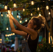 Juego de luces LED Westinghouse de 48 pies, luz blanca cálida, con control remoto y 15 bombillas.