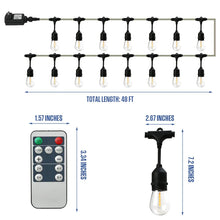 Westinghouse 48' Warm White LED String Light Set with Remote Control, 15 Bulbs