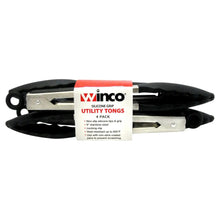 Winco 9-Inch Non-Slip Locking Tongs, Stainless Steel, 4-count