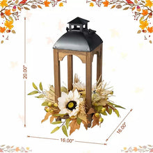 Glitzhome 20" Wood Lantern Decor for Fall Harvest