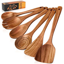 Wooden-Spoons-Cooking-6-PCS-Teak-Wood-Cooking-Utensil-Set-Wooden-Kitchen-Utensils-Nonstick-Pans-_6710_1 - USA Mega Market