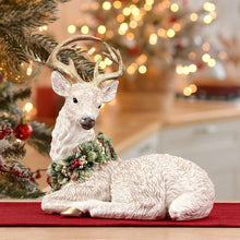 WoodlandHolidayRestingDeerFigurine_10.25IN6 - USA Mega Market