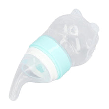 YAHHU Multifunction Baby Bottle Food Feeder, Detachable Infant Silicone Cereal Squeeze Feeder with Spoon, 8.27 inches / 21 cm
