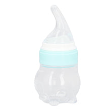 YAHHU Multifunction Baby Bottle Food Feeder, Detachable Infant Silicone Cereal Squeeze Feeder with Spoon, 8.27 inches / 21 cm
