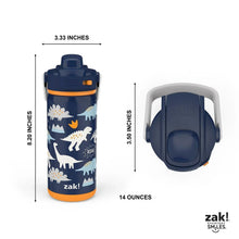 ZakDesigns14-oz.StainlessSteelDoubleWallBeaconStrawBottleforKids_2-PieceSet_ChooseColor_6 - Brands For Less USA