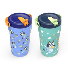 Vaso térmico Zak Designs de acero inoxidable de doble pared con agarre Sutton, 14 oz, para niños, juego de 2 piezas, personajes surtidos