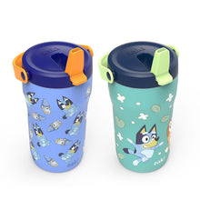 Vaso térmico Zak Designs de acero inoxidable de doble pared con agarre Sutton, 14 oz, para niños, juego de 2 piezas, personajes surtidos