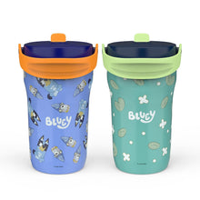 Vaso térmico Zak Designs de acero inoxidable de doble pared con agarre Sutton, 14 oz, para niños, juego de 2 piezas, personajes surtidos