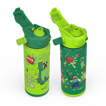 Zak Designs 20-oz. Stainless Steel Double Wall Beacon Straw Bottle for Kids, 2 pack, Choose Character