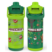 Zak Designs 20-oz. Stainless Steel Double Wall Beacon Straw Bottle for Kids, 2 pack, Choose Character