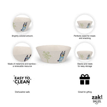 Zak Designs 8-Piece Bamboo Melamine Kids Dinnerware Set, Choose Character