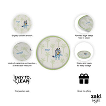 Zak Designs 8-Piece Bamboo Melamine Kids Dinnerware Set, Choose Character