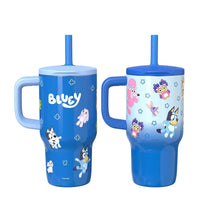 Zak Designs 16-oz Stainless Steel Double-Wall Tumbler for Kids with Straw, 2-Piece Set