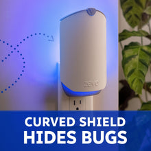 Zevo Flying Insect Indoor Fly Trap Full Size: Easy, Mess-Free Solution - Light Trap Catches & Kills House Flies, Fruit Flies, Gnats, & More (1 Plug in Device & 3 Cartridges)