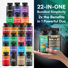 Zoyava Dynamic Vitality Bundle, Sea Moss and Shilajit Bundle, Sea Moss 7000mg, Black Seed Oil 4000mg, Ashwagandha 2000mg, Ginger & Shilajit 9000mg, Rhodiola Rosea 1000mg, Panax Ginseng (60 Count)