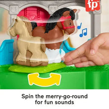Fisher-Price Little People Friendly Horses Stable Toddler Playset with Sounds, 6 Play Pieces