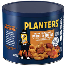 Honey Roasted Mixed Nuts, Party Snacks, Plant-Based Protein, 10 Oz Canister - Brands For Less USA