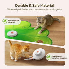 FeelNeedy 2 in 1 Interactive Cat Toys for Indoor Cats, Automatic Rechargeable Hide and Seek Cat Toy with Moving Concealed Feathers and Red Dot for Cats and Kittens Self Playing