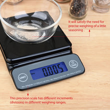 Mainstays 6LB High Precision Digital Kitchen Scale with Blue Backlit, Black
