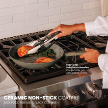 Thyme & Table 12.5" Ceramic Non-Stick Fry Pan Granite Collection - Moss