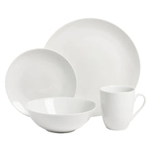 Ten Strawberry Street Simply White Coupe 16-Piece Ceramic Dinnerware Set