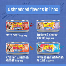 Purina Friskies Shreds Gravy Variety Pack, Wet Cat Food, 5.5 oz Cans