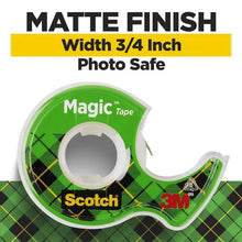 Scotch Magic Tape Dispenser, Clear, ¾ in. x 325 in., 3 Dispensers