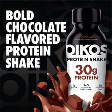 Oikos Protein Shake, Shelf Stable, Chocolate, 30g Protein, 12 fl oz, 4 Count Bottles