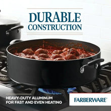 Farberware Easy Clean 14 Inch Nonstick One-Pot / Stockpot / Dutch Oven Family Braising Pan with Lid, Dishwasher Safe, Black