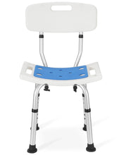 Naipo Adjustable Height Shower Chair with Backrest and EVA Padded, Bathtub Bench Seat Transfer for Disabled, Seniors & Elderly, Tool-Free Assembly